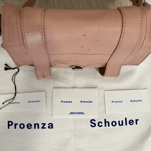 Proenza Schouler PS1 Pink mini crossbody bag with silver hardware - Picture 11 of 12